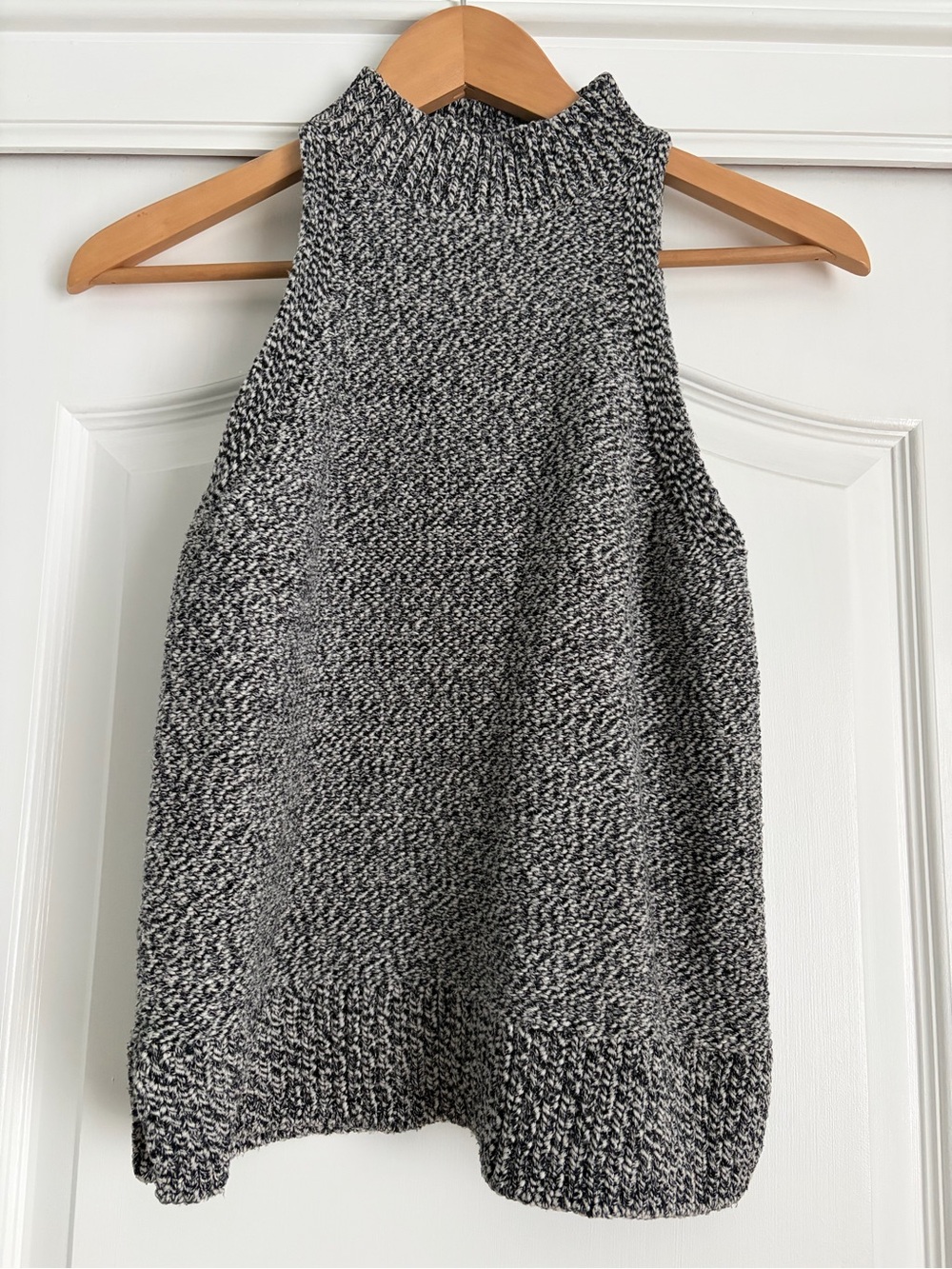 Madewell Marled Knit Sleeveless Mock Neck Sweater Tank Medium 100% Cotton